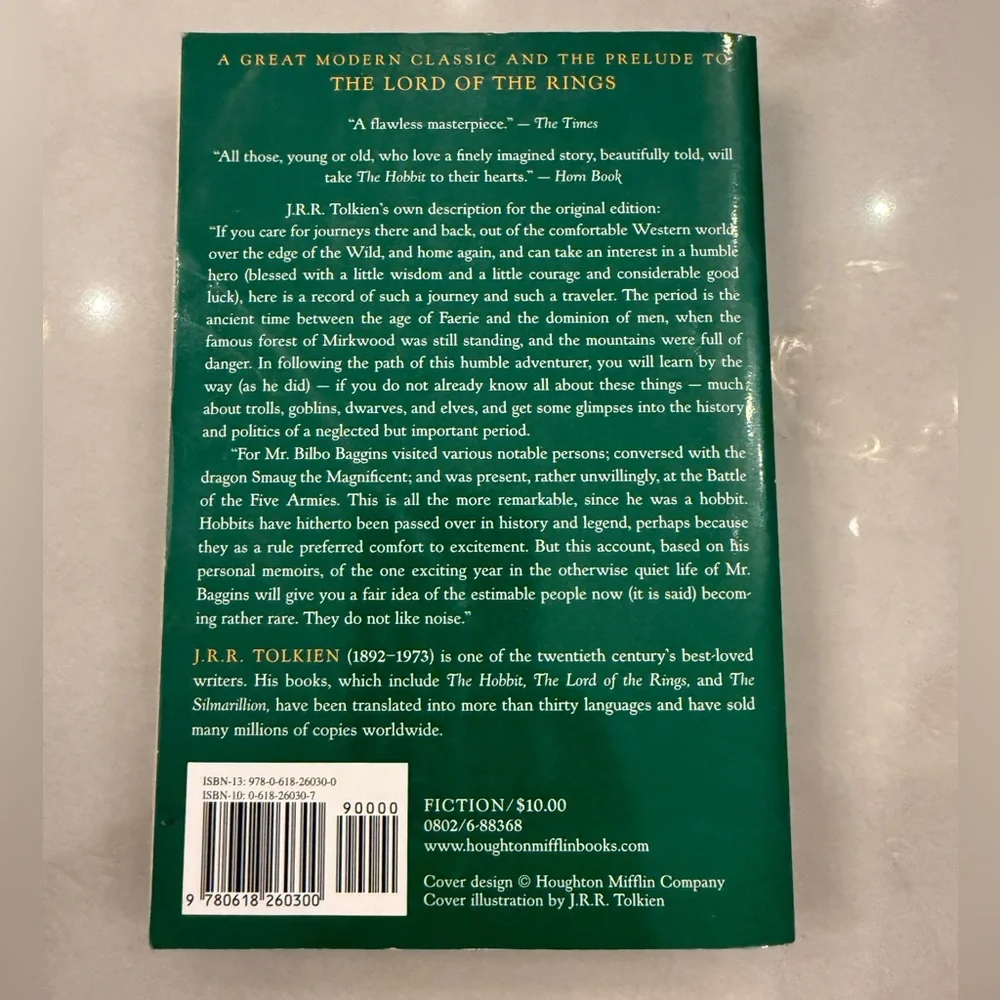 The Hobbit by J.R.R. Tolkien Paperback - Picture 2 of 4